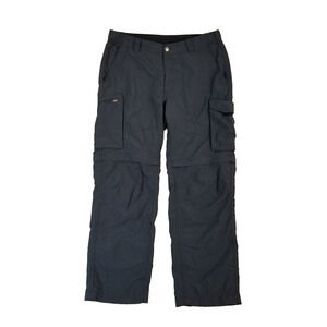 Columbia cargo hiking pants shorts combo men's 36x30 blue nylon comfort waist